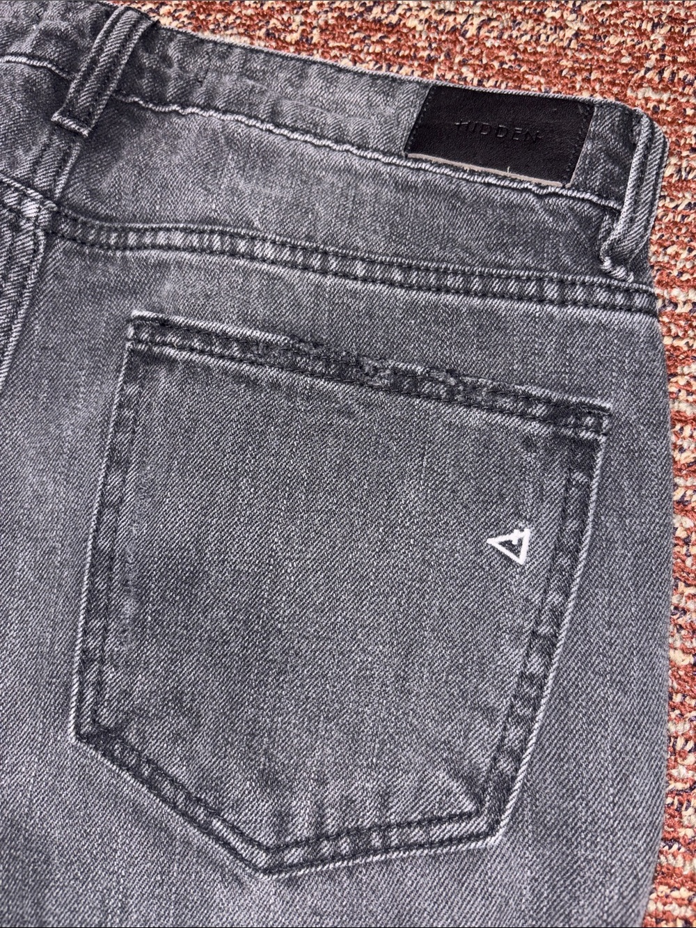Hidden jeans wide leg crop black distressed denim tapered straight grunge 28 - Picture 6 of 14